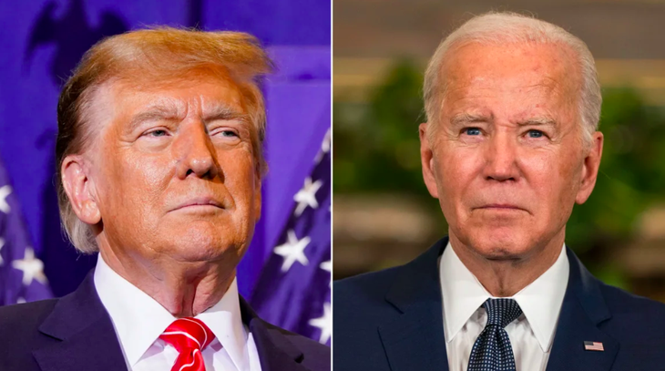 Bầu cử Mỹ: Dân Mỹ nói nhiệm kỳ ông Trump thành công hơn ông Biden- Ảnh 1. Cựu tổng thống Mỹ Donald Trump (trái) và Tổng thống Mỹ Joe Biden - Ảnh: REUTERS